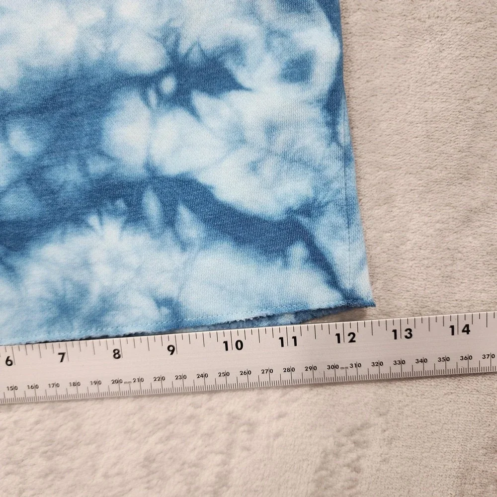 Champion‎ Shorts Mens M Blue Tie Dye Fleece Elastic Waist Lounge Athletic Casual
